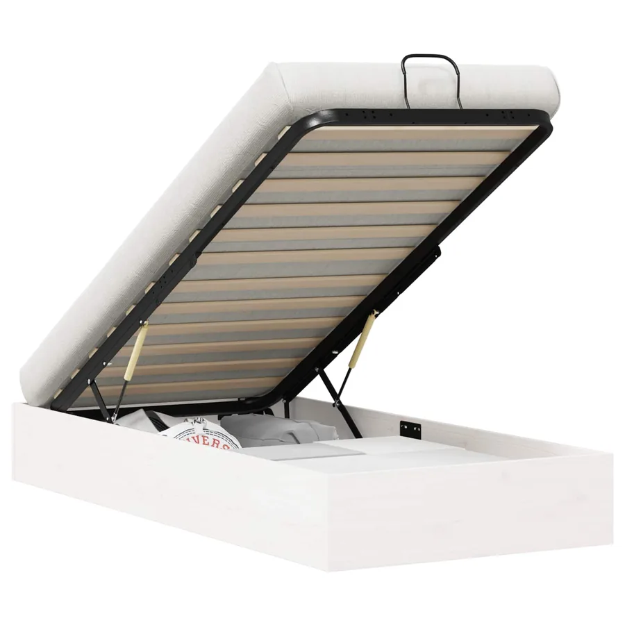 Cadre de lit ottoman avec rangement Blanc 80 x 200 cm - 2