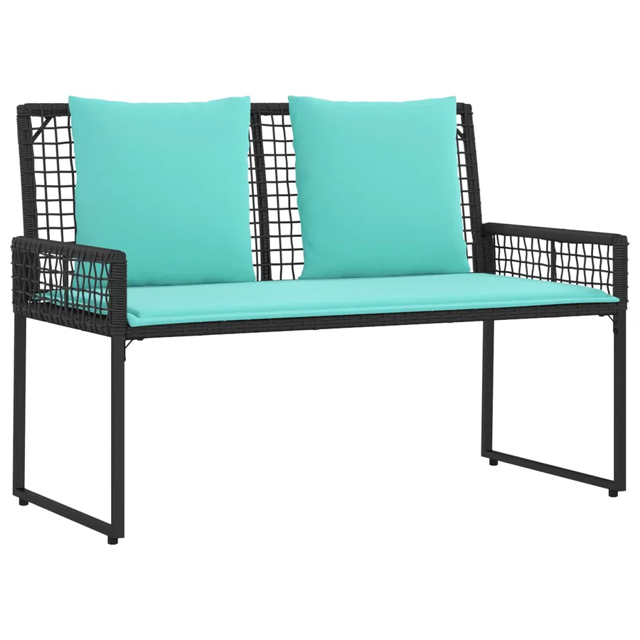 Ensemble de meubles d'extérieur 4 pcs Noir et turquoise - 4