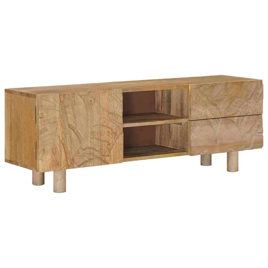 Meuble TV avec tiroir avec étagère avec porte 110 x 30 x 40 cm
