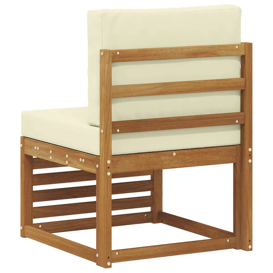 Sofa de milieu extérieur Bois d'Acacia Massif Naturel - 5