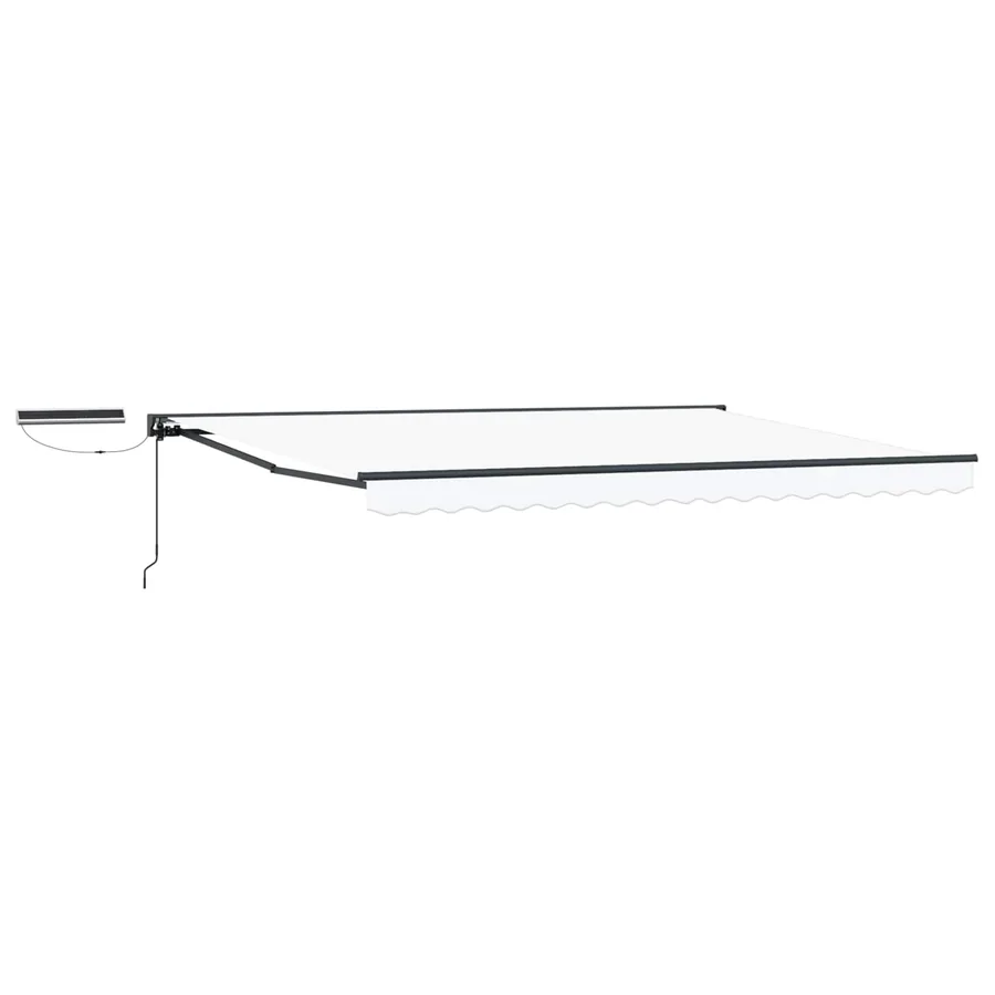 Auvent rétractable électrique Blanc et anthracite 4,5 × 3,5 m - 2
