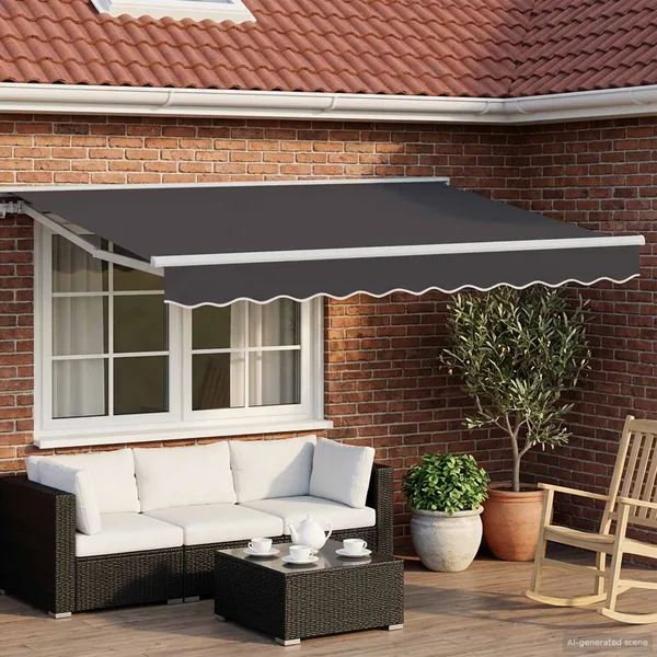 Auvent rétractable électrique Anthracite 3 x 2,5 m