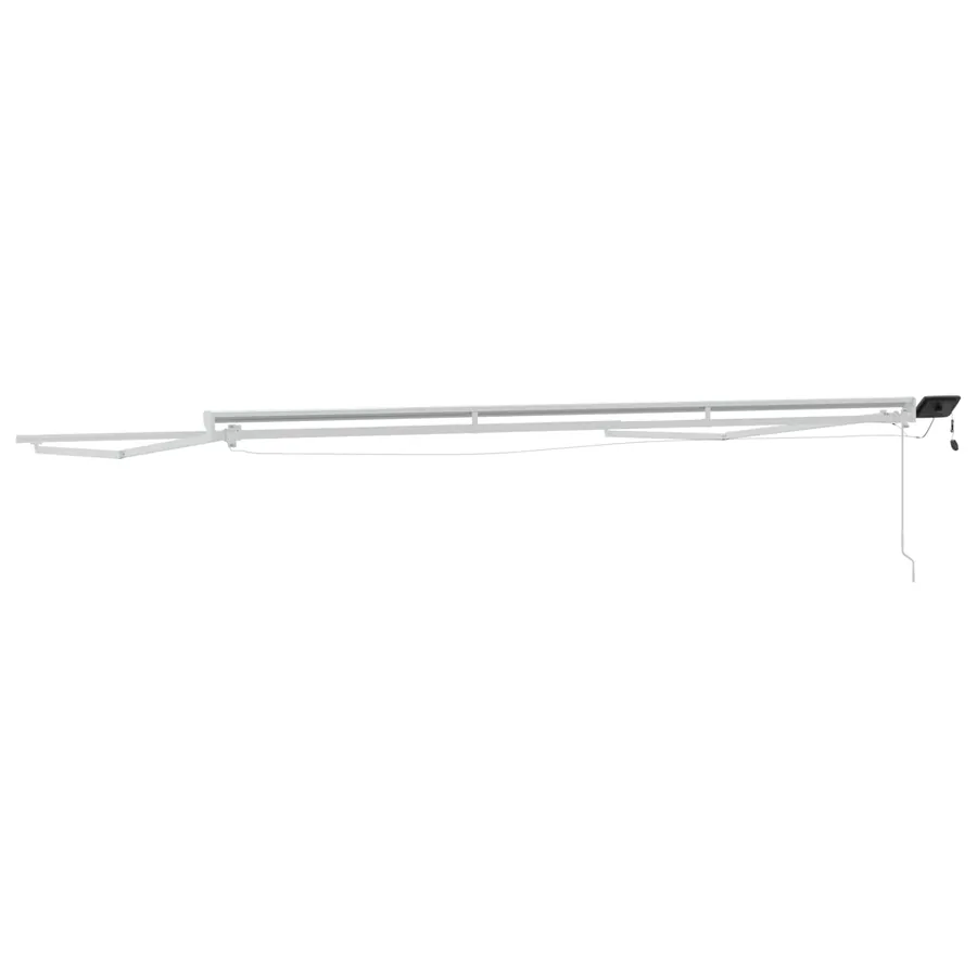Cadre de store manuel avec LEDs Blanc 4,5 × 3 m Aluminium - 7