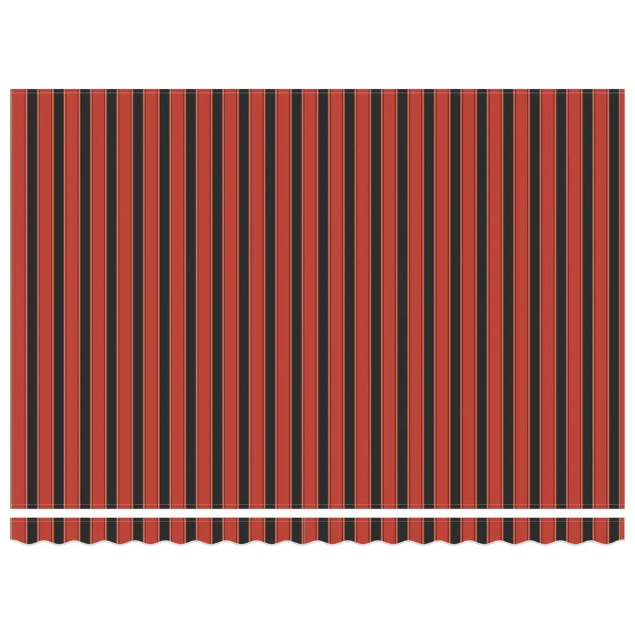 Auvent rétractable manuel Orange, Noir et Jaune 4 × 3 m - 6
