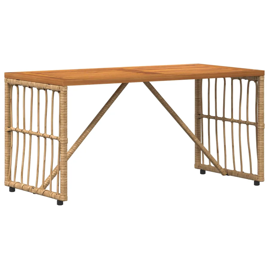 Ensemble de meubles d'extérieur 4 pcs Blanc Naturel et Crème - 7