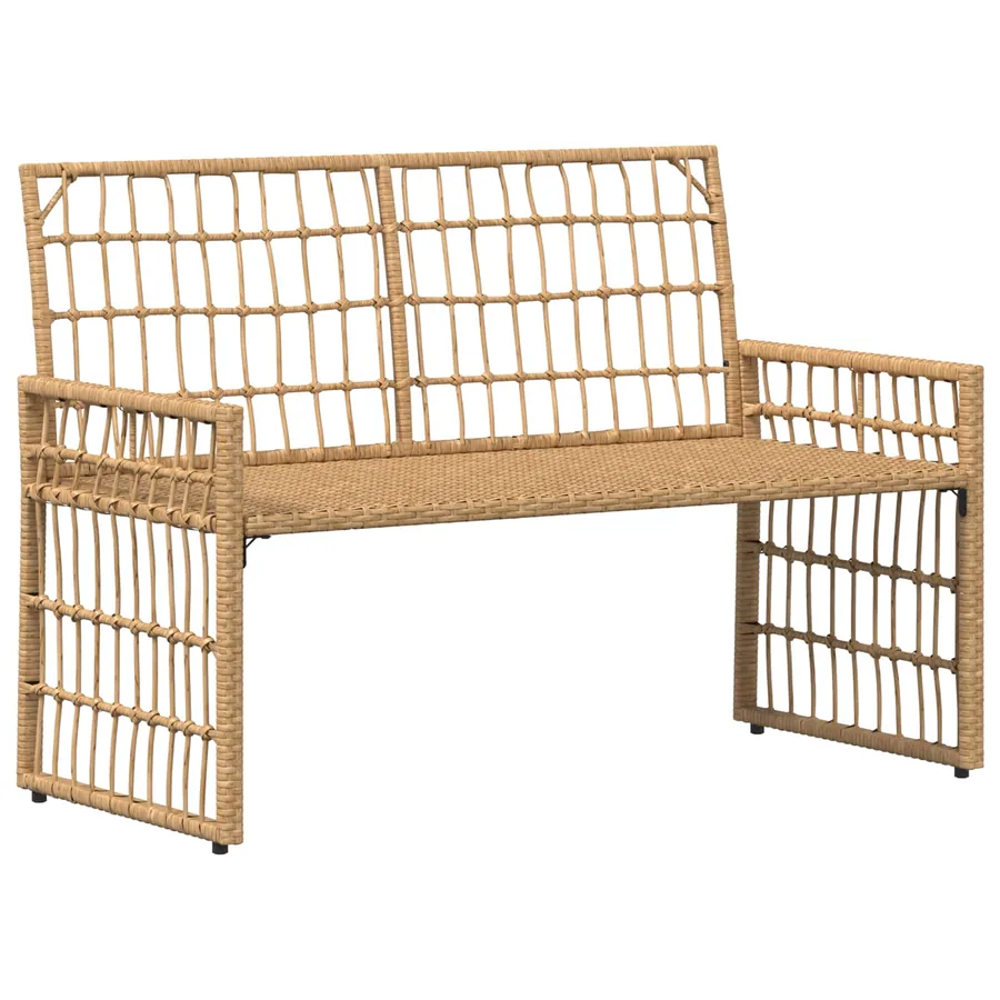 Ensemble de meubles d'extérieur 4 pcs Blanc Naturel et Crème - 9