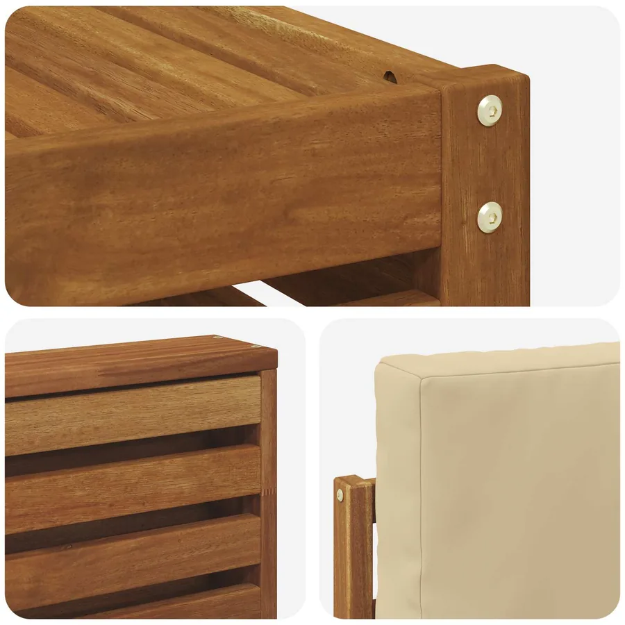 Ensemble de canapés d'extérieur 8 pcs Naturel et Beige - 7