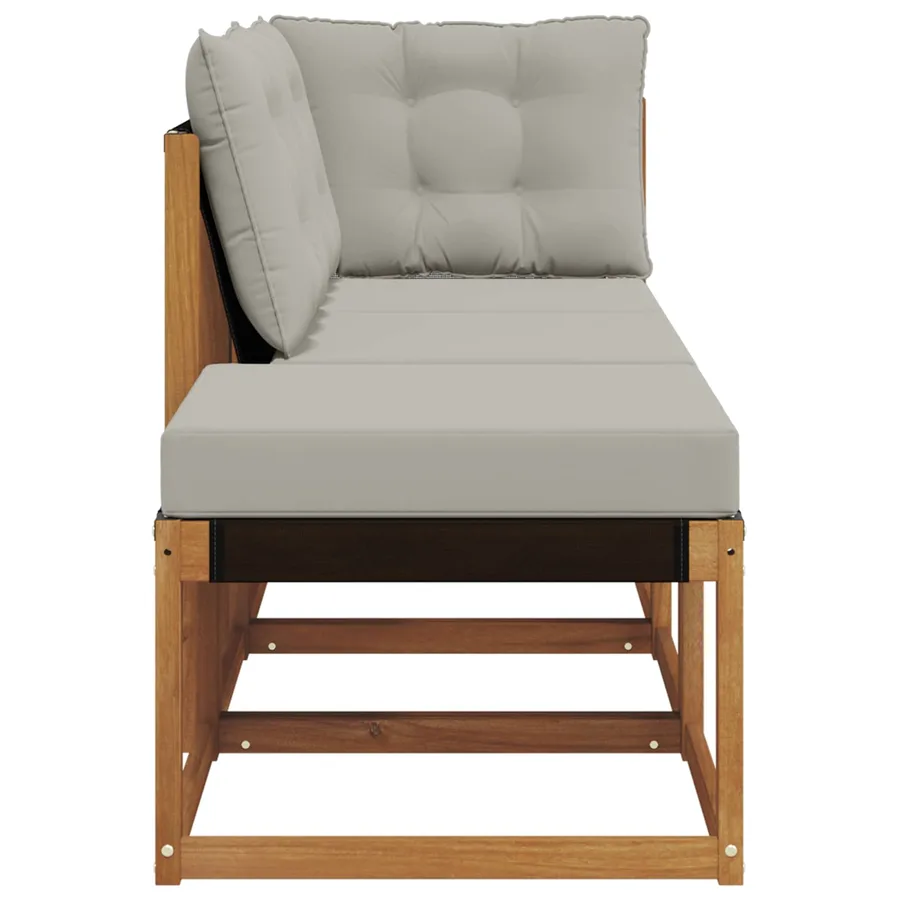 Canapés modulaires d'extérieur 3 Pièce Gris Naturel et Clair - 7