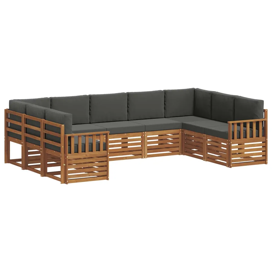 Ensemble de canapé d'angle 9 pcs Naturel et Anthracite - 2