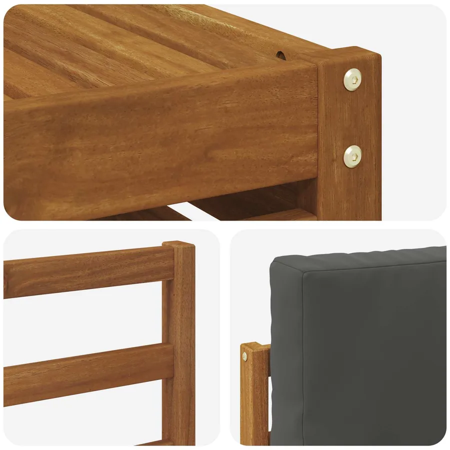 Ensemble de canapés d'extérieur 8 pcs Naturel et Anthracite - 7