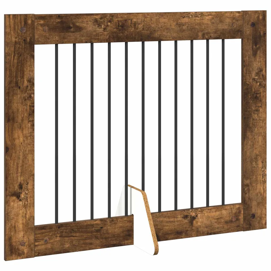 Porte de chien pliable avec supports 2 pcs Chêne fumé 200,5 cm - 4