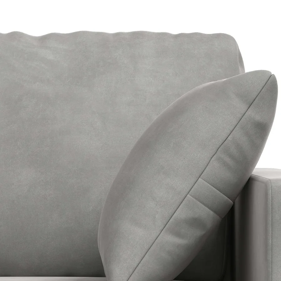Ensemble de Canapés 2 pcs Gris clair 158 x 78 x 80 cm Velours - 6
