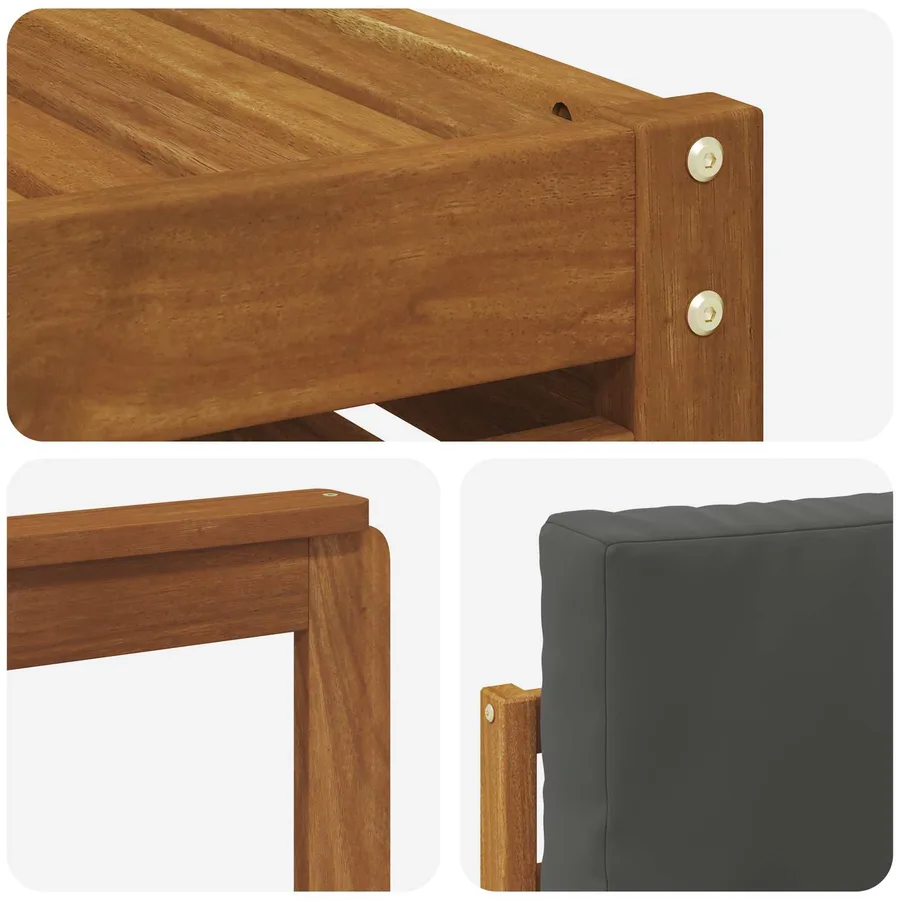 Ensemble de canapés d'extérieur 6 pcs Naturel et Anthracite - 7