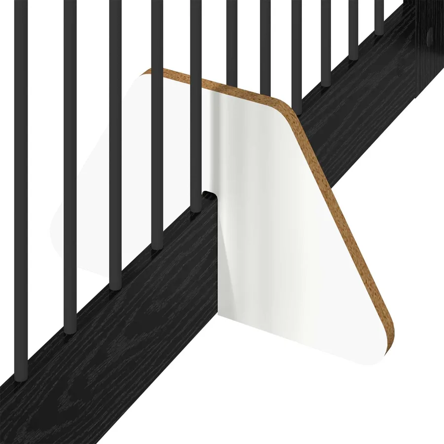 Porte de chien pliable avec supports 2 pcs Chêne noir 200,5 cm - 6