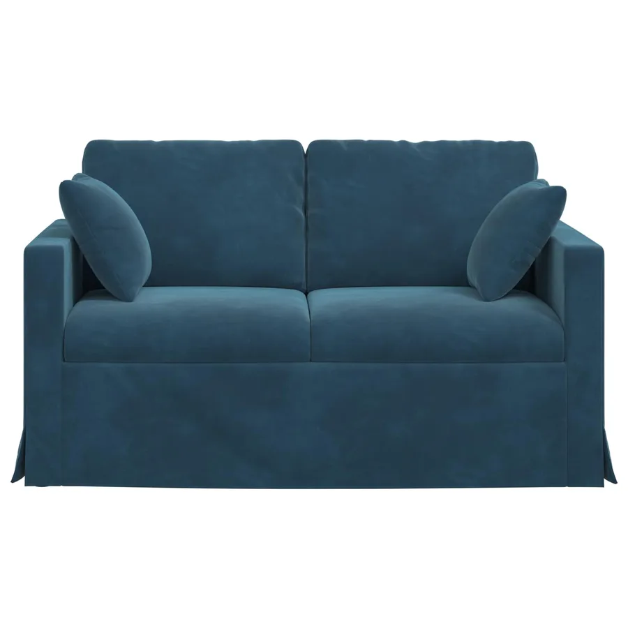 Canapé Bleu 138 x 78 x 80 cm Velours - 4
