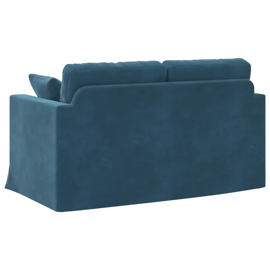 Canapé Bleu 138 x 78 x 80 cm Velours - 6
