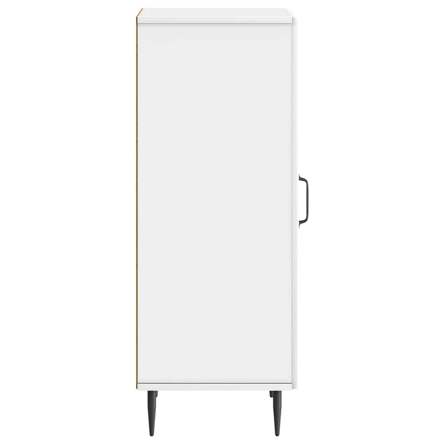 Buffet Blanc brillant 33 x 34,5 x 89,5 cm Bois d'ingénierie - 7