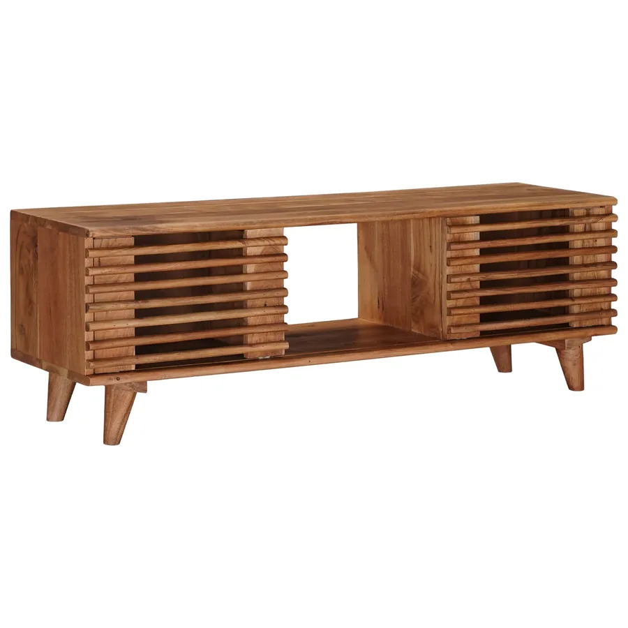 Meuble TV avec stockage avec porte Naturel 105 x 30 x 35 cm - 3