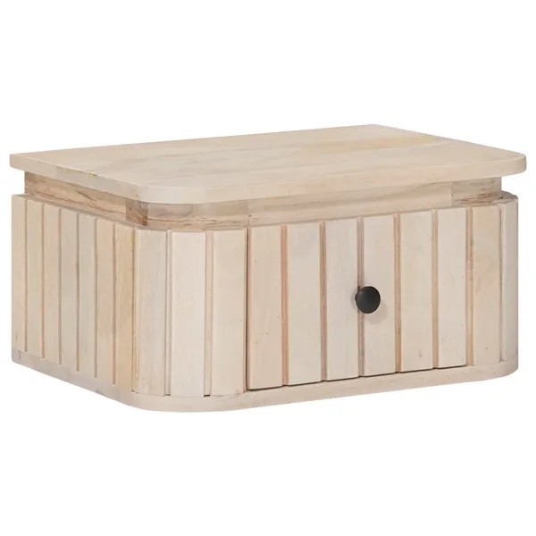 Table de chevet faite main Blanc 40 x 30 x 20 cm