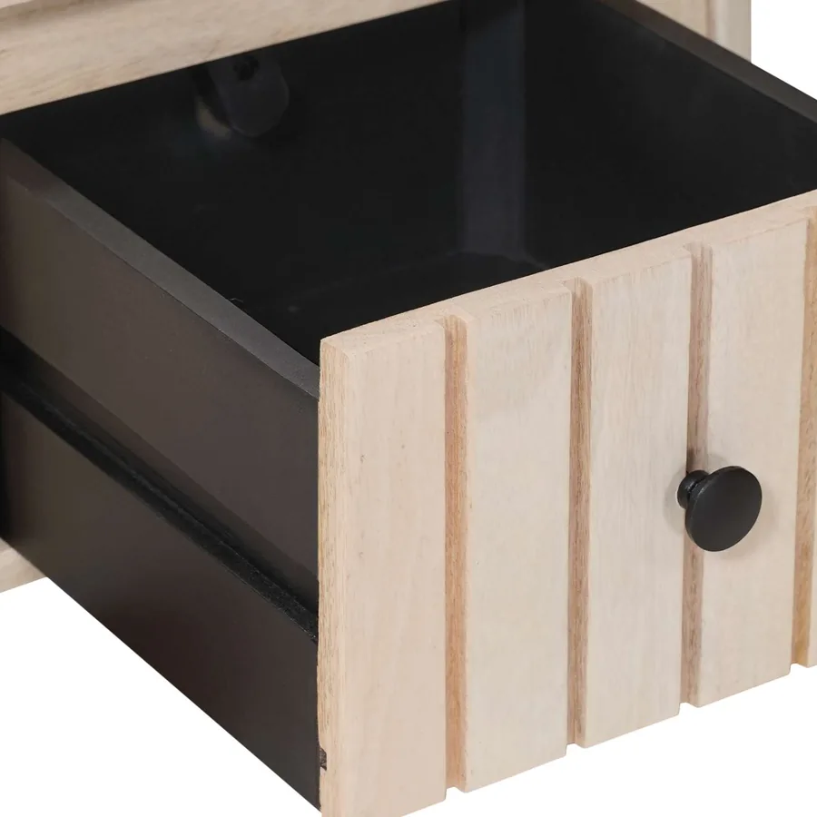 Table de chevet faite main Blanc 40 x 30 x 20 cm - 9
