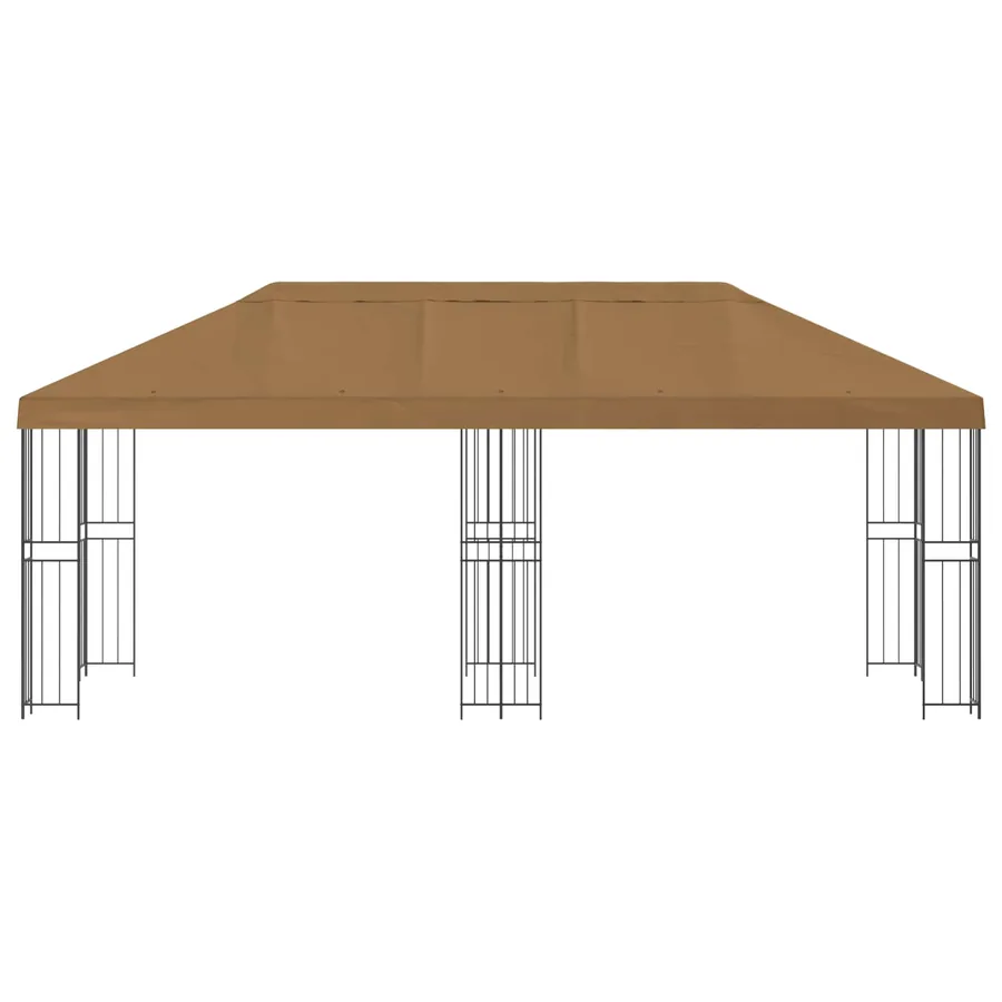 Gazebo avec murs latéraux 6 x 3 m Beige Polyester et Acier 190 - 3