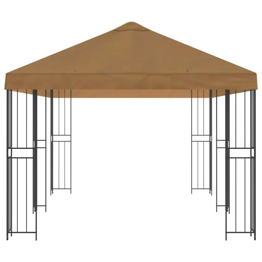 Gazebo avec murs latéraux 6 x 3 m Beige Polyester et Acier 190 - 4