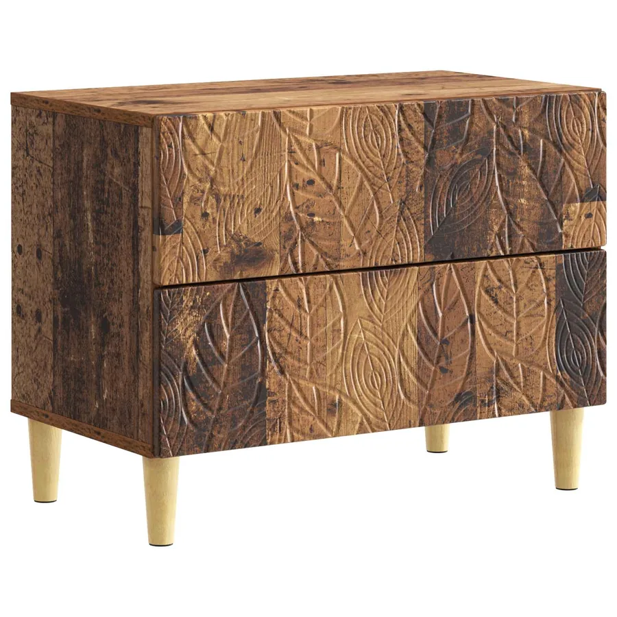 Table de chevet Bois ancien 62 x 34,5 x 48 cm Bois d'ingénierie - 2