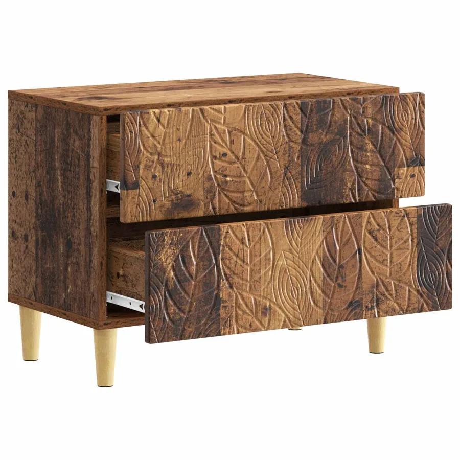 Table de chevet Bois ancien 62 x 34,5 x 48 cm Bois d'ingénierie - 3