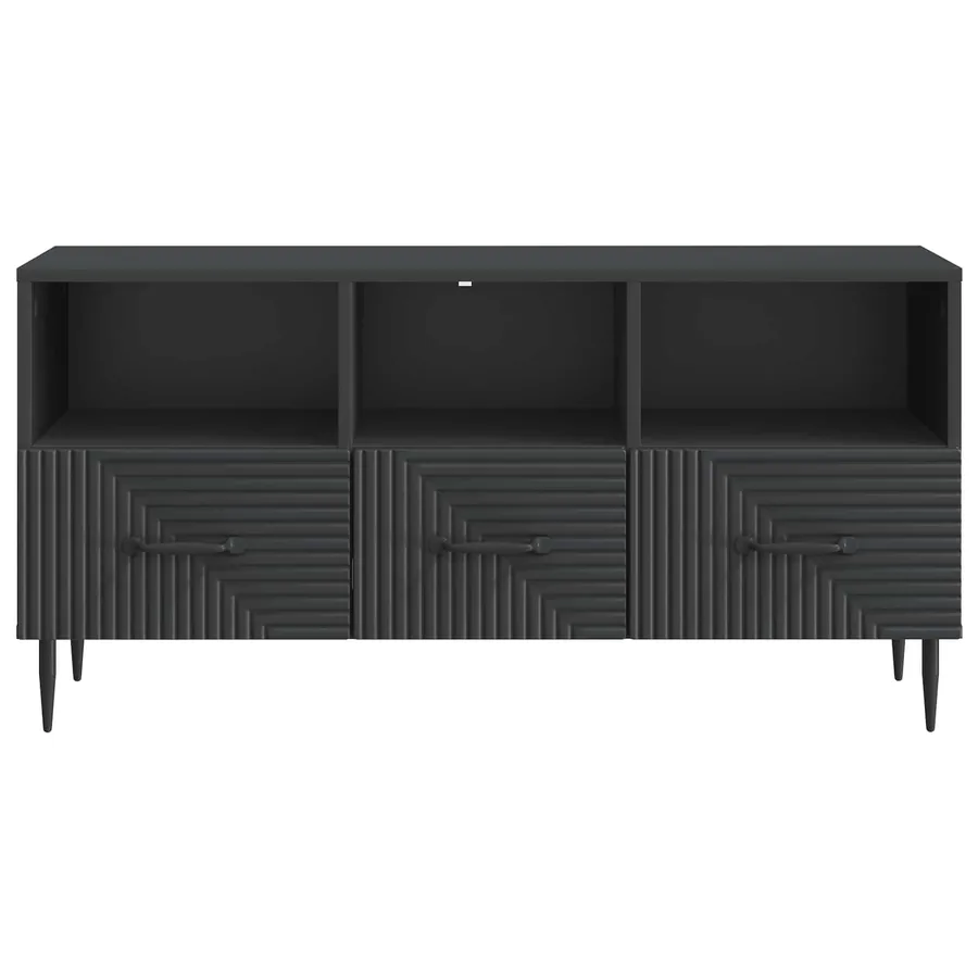 Meuble TV avec tiroir Noir 102 x 34,5 x 50 cm Bois d'ingénierie - 6