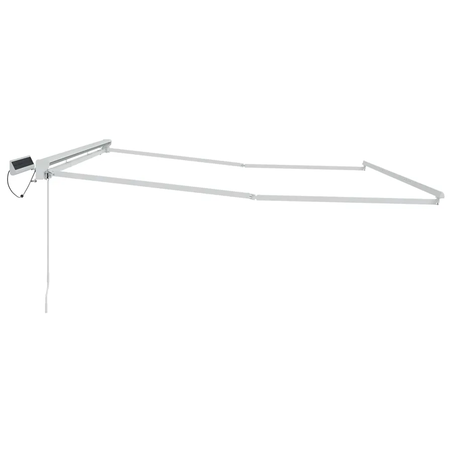 Cadre de store rétractable électrique Blanc 4 × 3 m Acier - 4