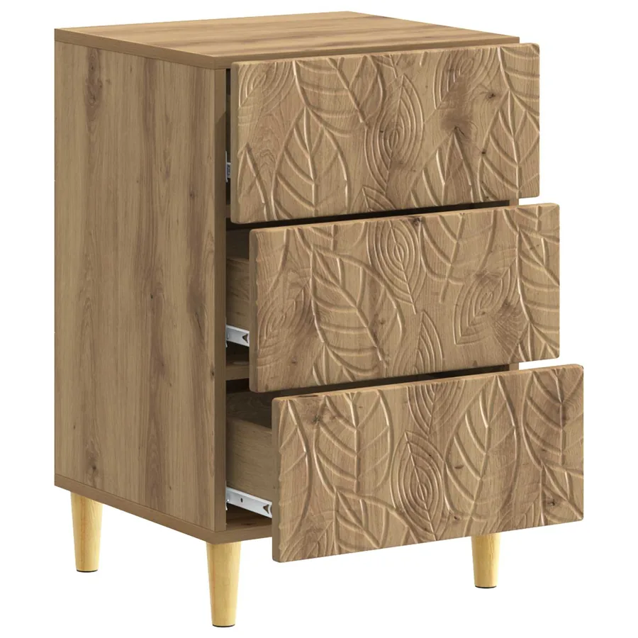 Table de chevet Chêne artisanal 43 x 39,5 x 66,5 cm - 3