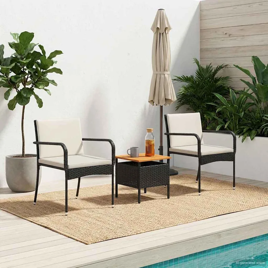 Ensemble de jardin avec coussin acier - 3