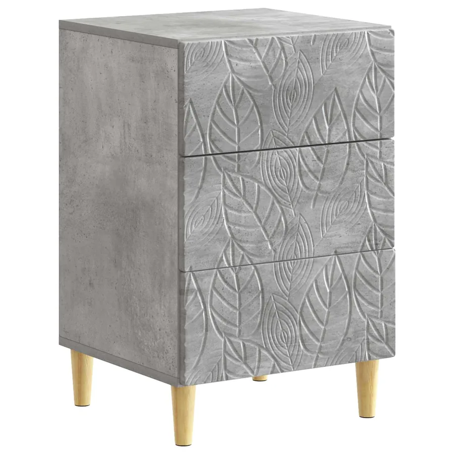 Table de chevet Gris béton 43 x 39,5 x 66,5 cm - 2