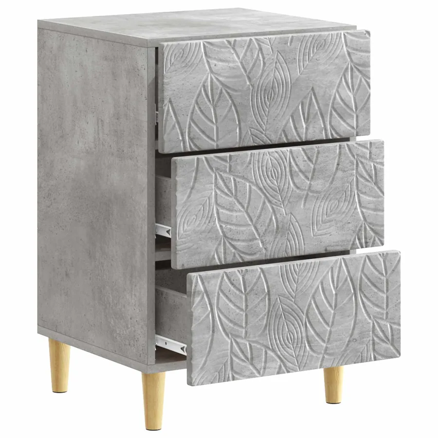Table de chevet Gris béton 43 x 39,5 x 66,5 cm - 3