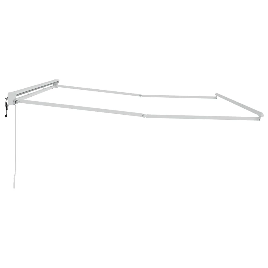 Cadre de store rétractable électrique Blanc 4 × 3,5 m Acier - 4