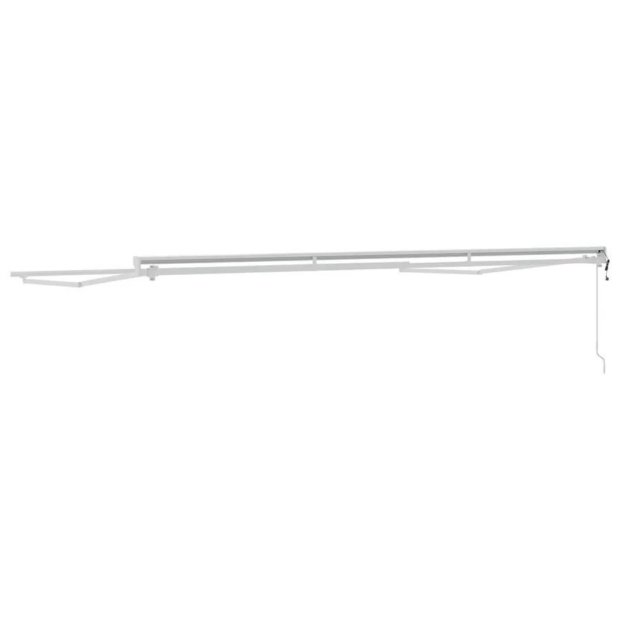 Cadre de store rétractable électrique Blanc 4 × 3,5 m Acier - 5