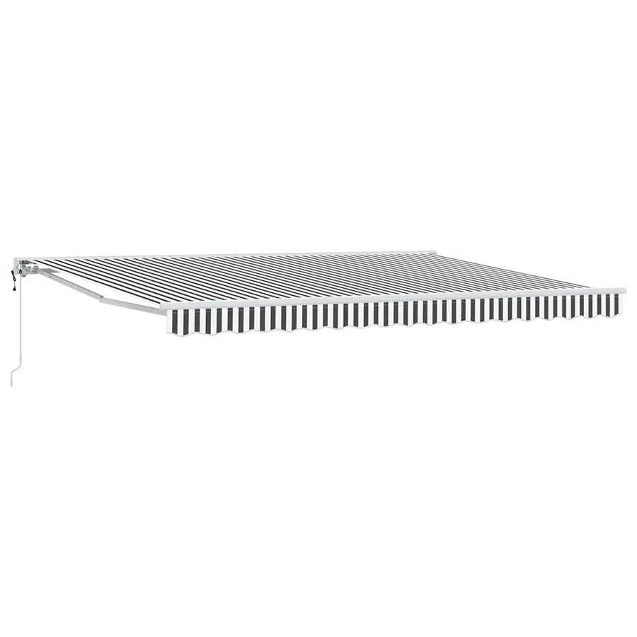 Auvent rétractable électrique Anthracite et blanc 4 × 3,5 m - 2