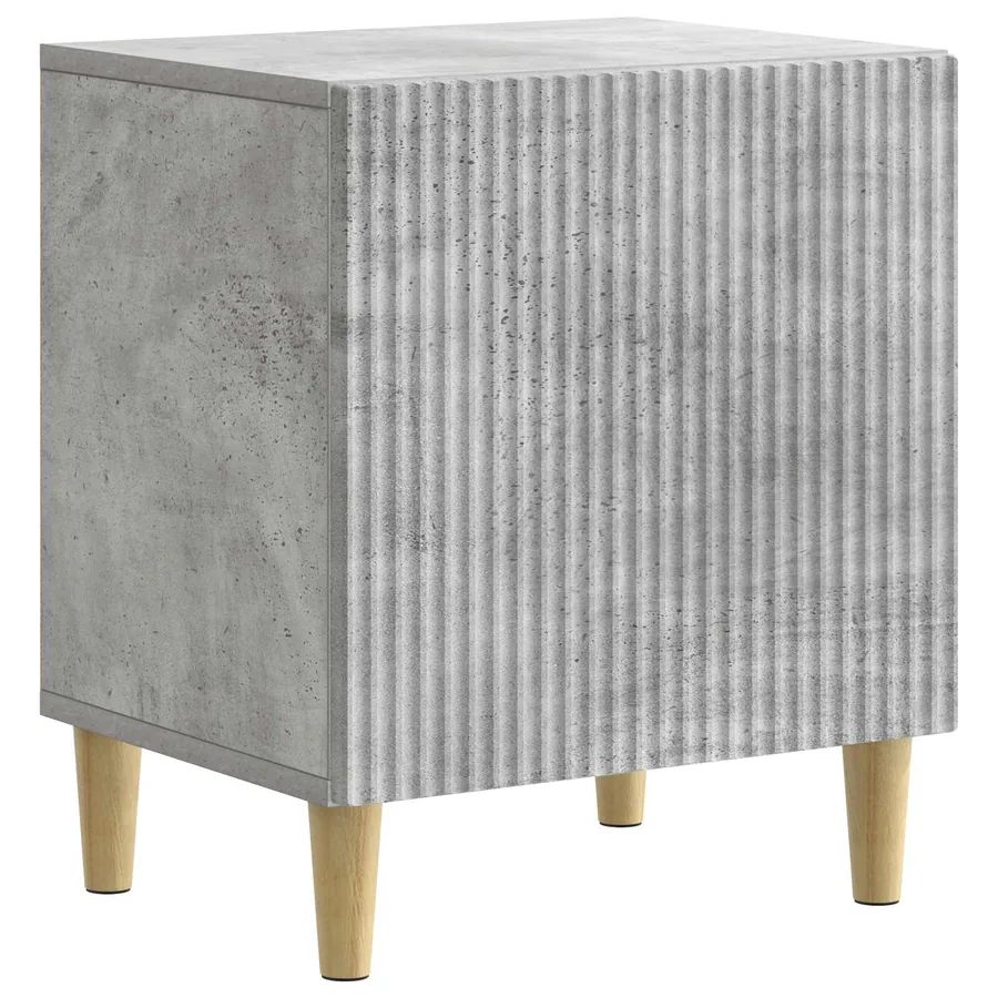 Cabinet de chevet Gris béton 43 x 34,5 x 50 cm - 2