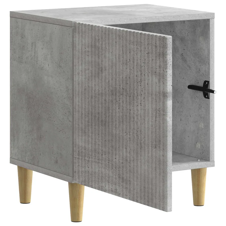 Cabinet de chevet Gris béton 43 x 34,5 x 50 cm - 4