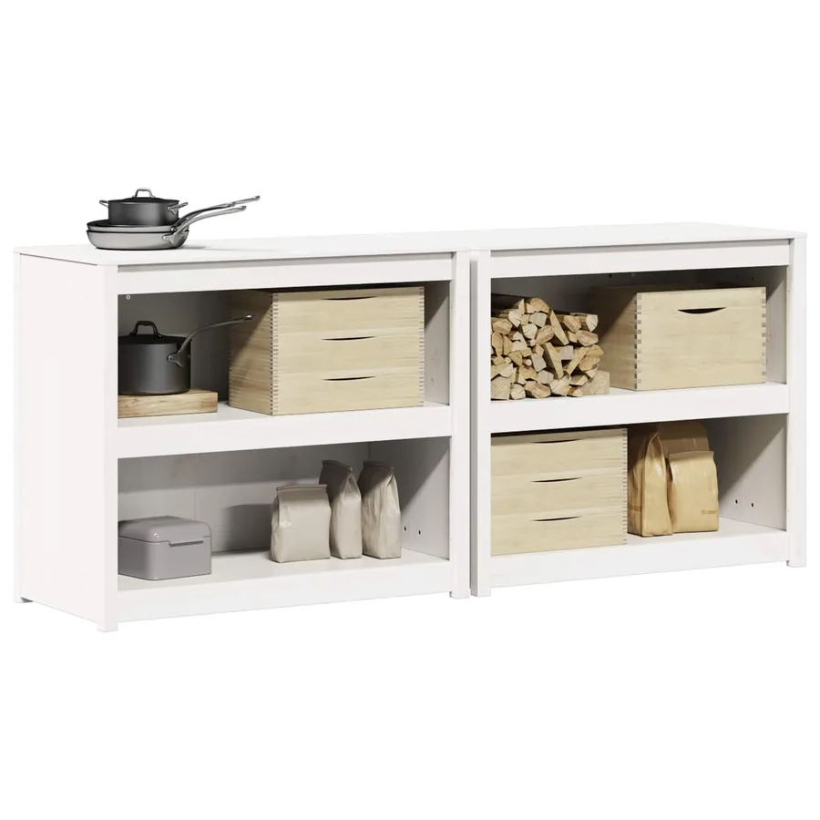 Meuble de cuisine d'extérieur MEPPEL 2 pcs Blanc - 3