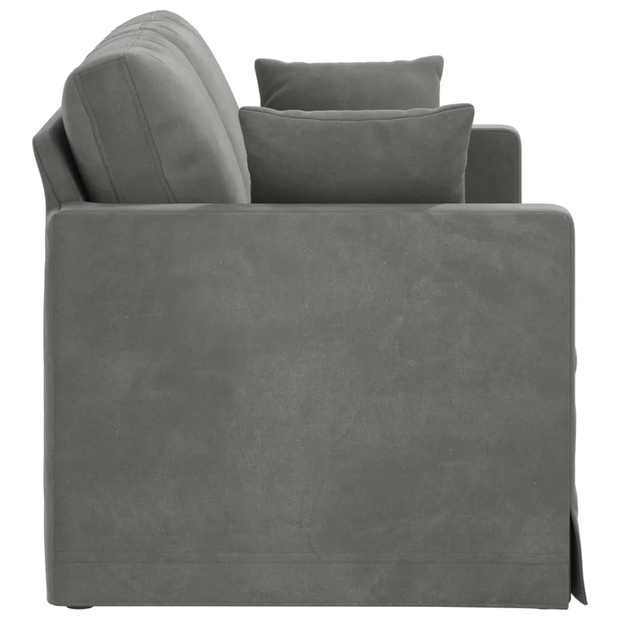 Canapé Gris foncé 138 x 78 x 80 cm Velours - 5