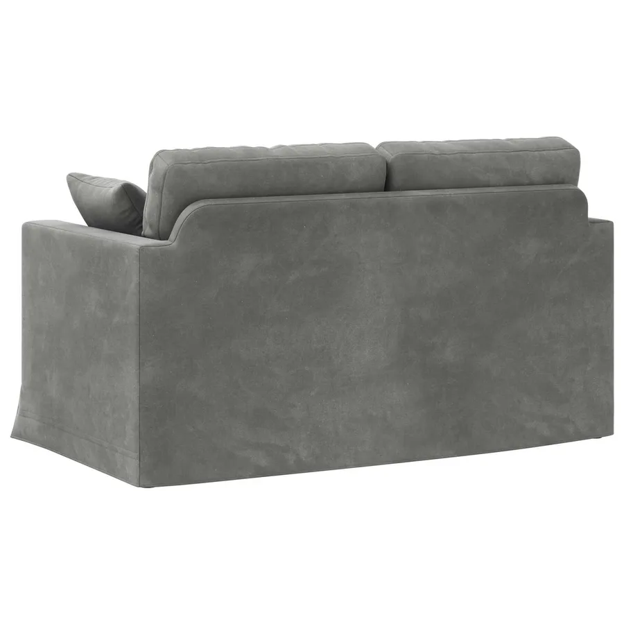 Canapé Gris foncé 138 x 78 x 80 cm Velours - 6