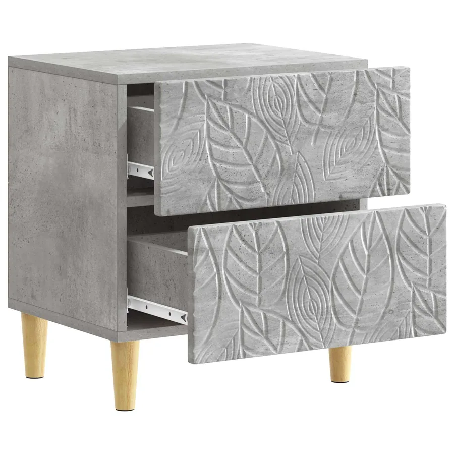 Table de chevet 2 pcs Gris béton 43 x 34,5 x 48 cm - 5