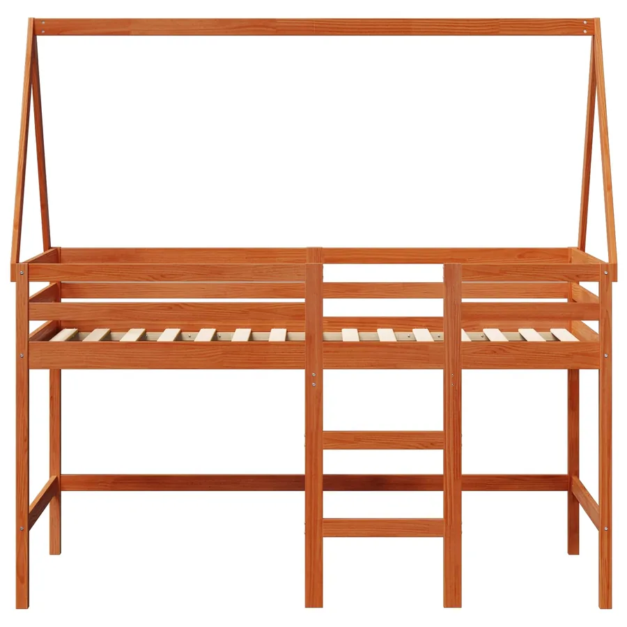 Cadre de lit mezzanine Brun Ciré 90 x 190 cm Pin massif - 6