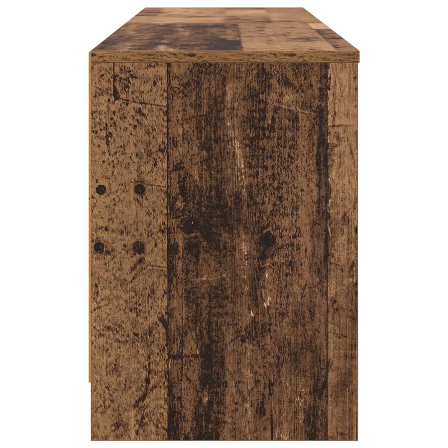 Armoire de lit avec étagère 2 pcs Bois ancien 66 x 33 x 48 cm - 6