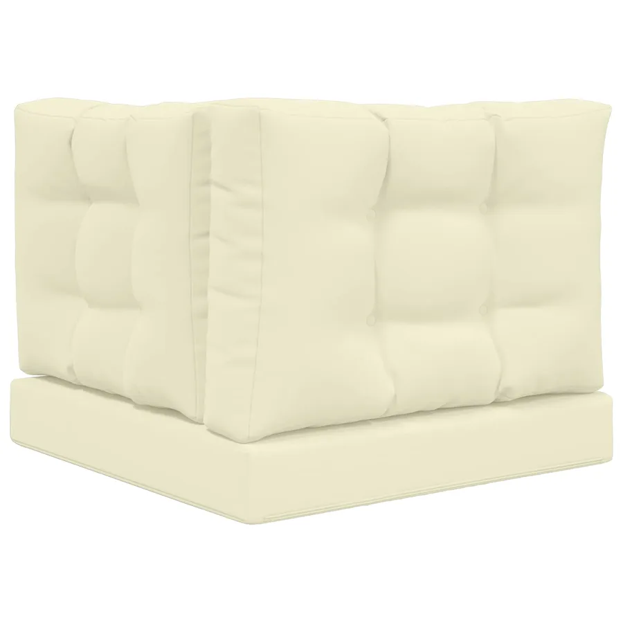 Coussin de canapé d'extérieur 3 pcs Crème Polyester - 7