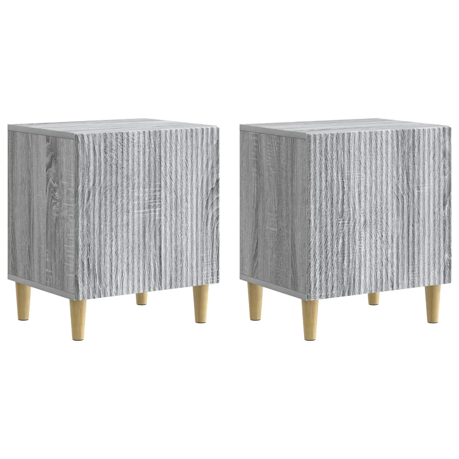 Cabinet de chevet 2 pcs Sonoma gris 43 x 34,5 x 50 cm - 2