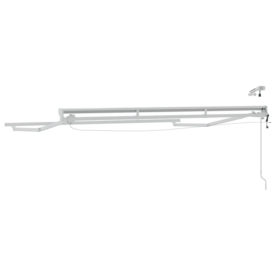 Cadre de store électrique avec LED Blanc 3,5 x 2 m Aluminium - 7