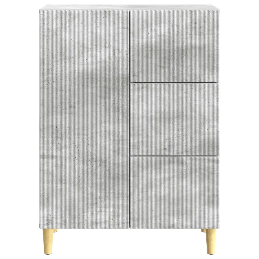 Buffet Gris béton 66 x 34,5 x 90 cm Bois d'ingénierie - 6