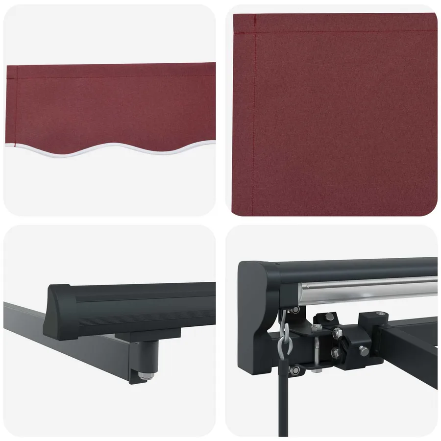 Auvent rétractable manuel Bordeaux 4 x 2 m - 7